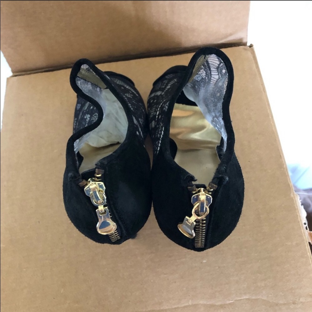 SOLD EBAY Black Lace Pump Stiletto High heel Size - Picture 5 of 7